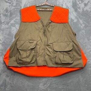 Gamehide Hunting Vest Mens XXL Brown Orange Blaze Quilted Shooting Upland 920